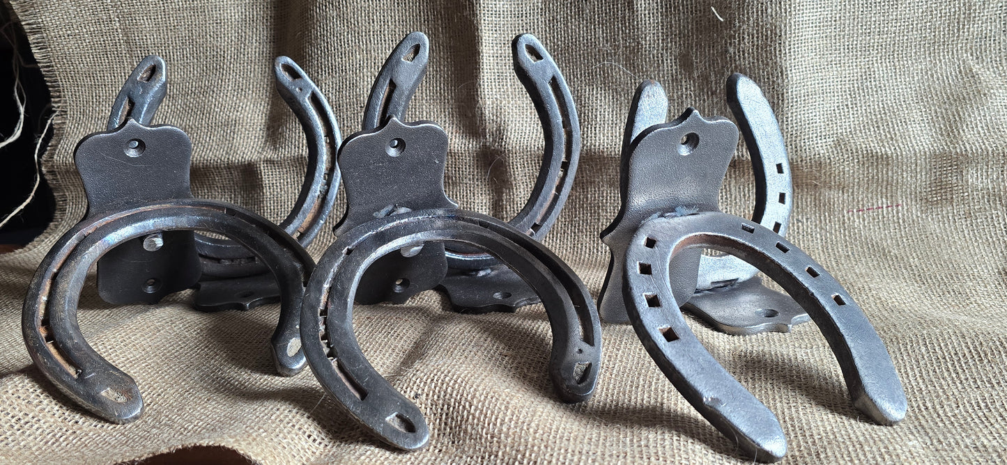 Horseshoe Boot holder, Wall hanging rack, mudroom storage and organiser. Wellie boot, walking boot, riding boot holder