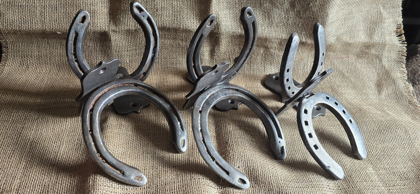 Horseshoe Boot holder, Wall hanging rack, mudroom storage and organiser. Wellie boot, walking boot, riding boot holder